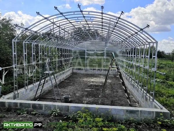 Теплица Ударница Благодатная, ширина 4/5 м, труба 40х20 + 20х20 Теплица Ударница Благодатная, ширина 4/5 м, труба 40х20 + 20х20
